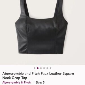 Abercrombie & Fitch Black Faux Leather Top